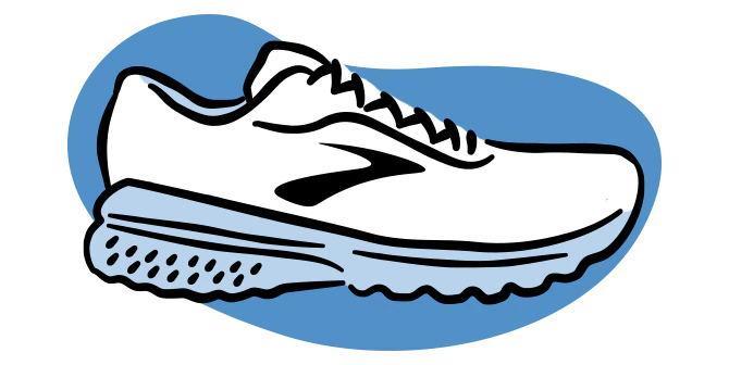 Brooks running shoe illustration